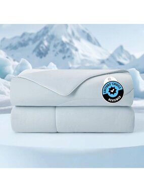 Cooling Comforter Queen Size - Soft Lightweight Blanket for Hot Sleepers